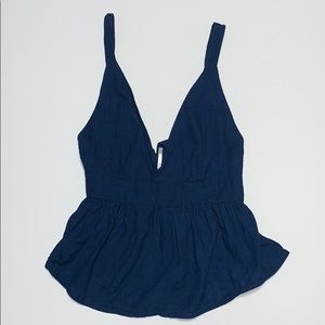 Free People Navy Halter Top